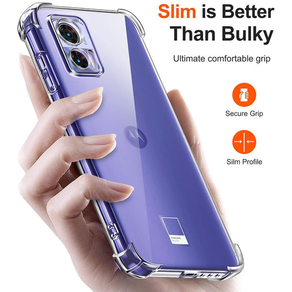 Techsuit - Shockproof Clear Silicone - Motorola Edge 30 Neo - Clear