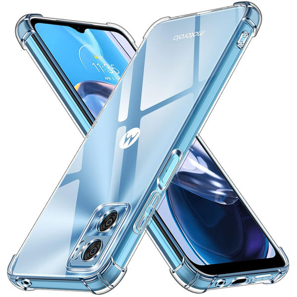 Techsuit - Shockproof Clear Silicone - Motorola Moto E22 / Moto E22i - Clear