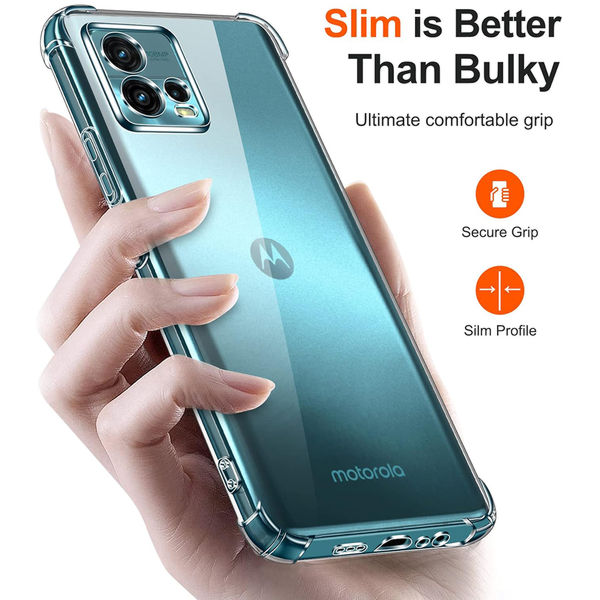 Techsuit - Shockproof Clear Silicone - Motorola Moto G72 - Clear