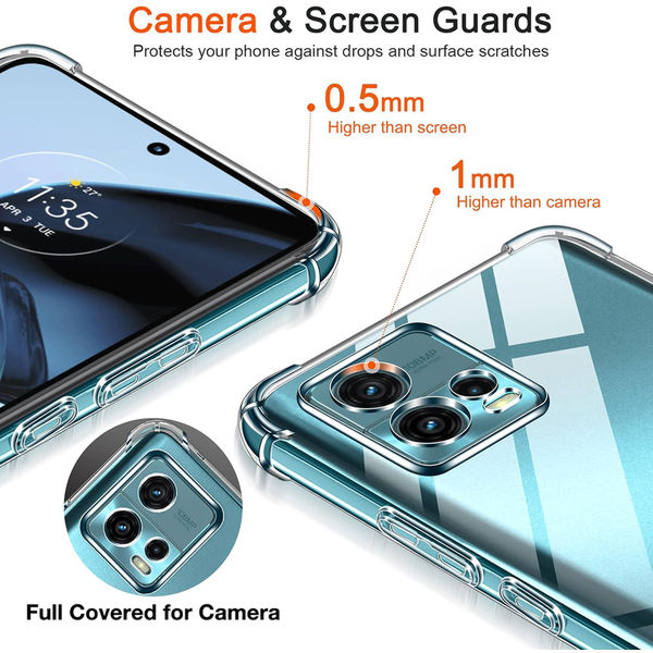 Techsuit - Shockproof Clear Silicone - Motorola Moto G72 - Clear