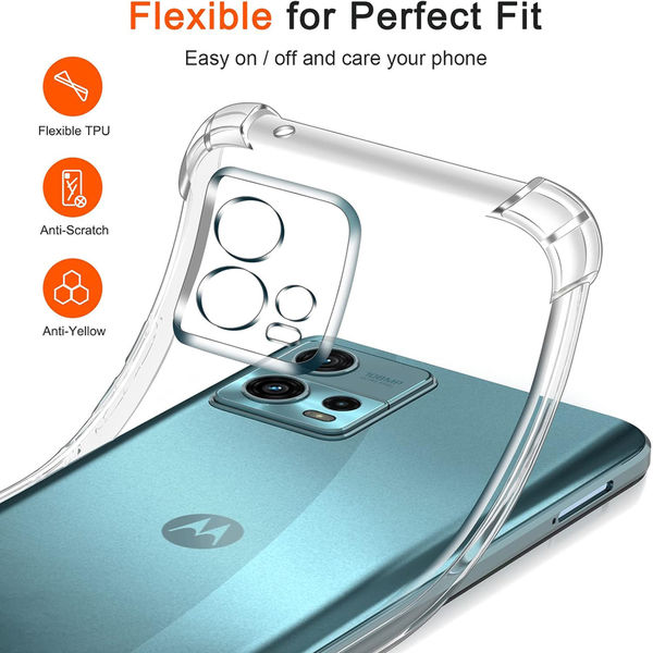 Techsuit - Shockproof Clear Silicone - Motorola Moto G72 - Clear