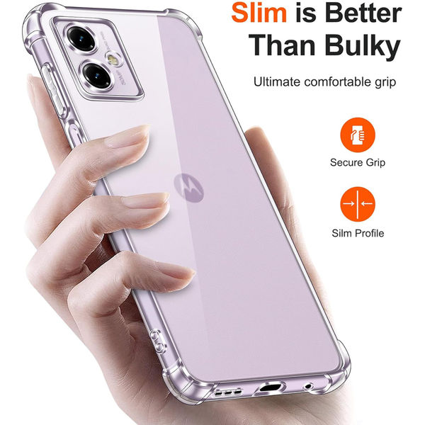 Techsuit - Shockproof Clear Silicone - Motorola Moto G14 - Clear