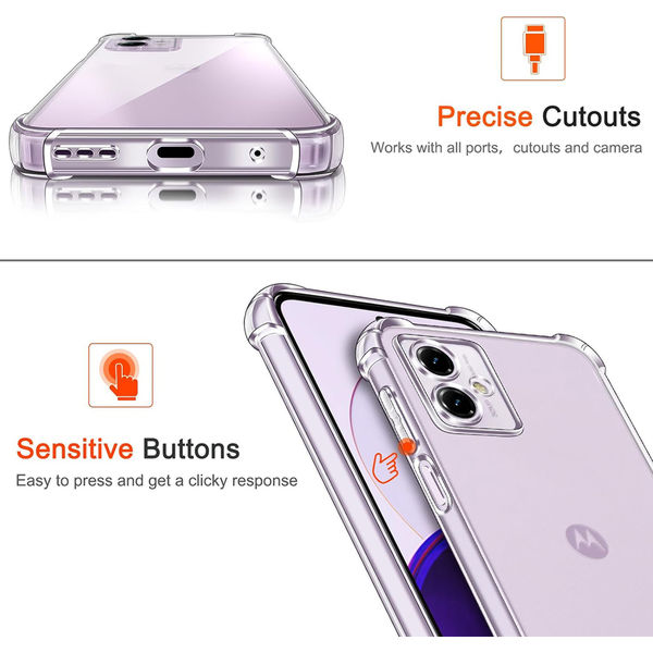 Techsuit - Shockproof Clear Silicone - Motorola Moto G14 - Clear