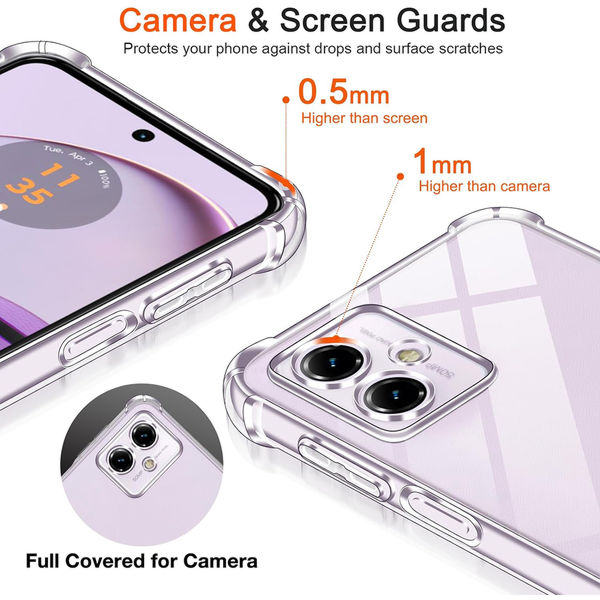 Techsuit - Shockproof Clear Silicone - Motorola Moto G14 - Clear