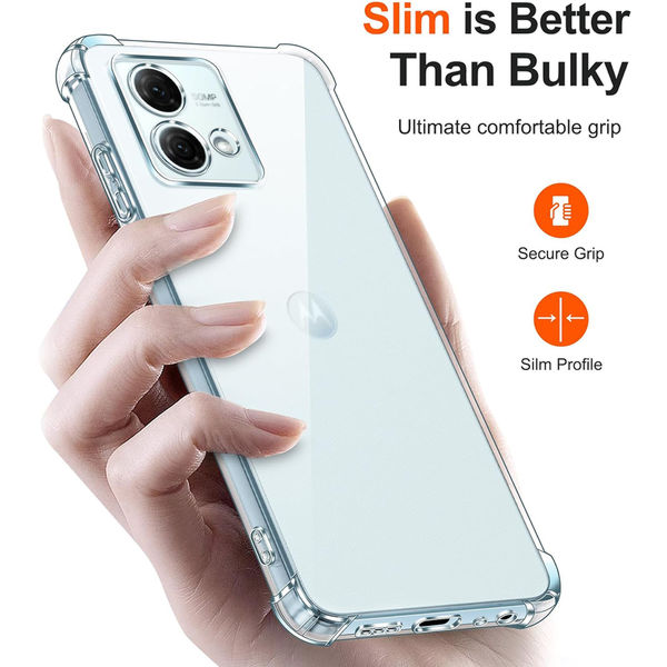 Techsuit - Shockproof Clear Silicone - Motorola Moto G84 - Clear