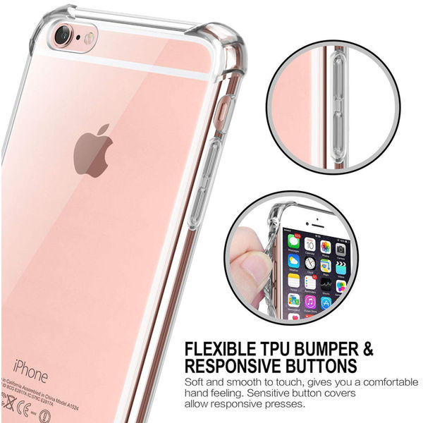 Techsuit - Shockproof Clear Silicone - iPhone 5/ iPhone 5s/ iPhone SE - Clear