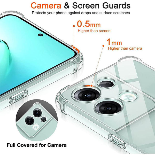 Techsuit - Shockproof Clear Silicone - Oppo Reno8 Pro - Clear