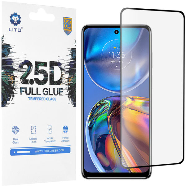 Lito - 2.5D FullGlue Glass - Motorola Moto E32 / Moto E32s - Black
