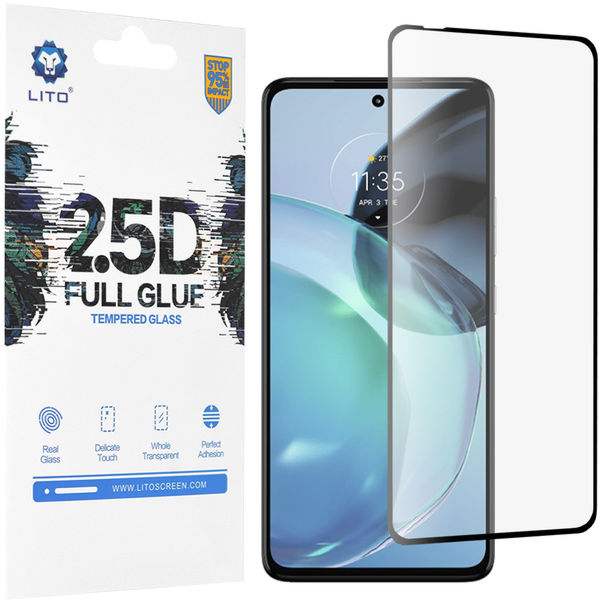Lito - 2.5D FullGlue Glass - Motorola Moto G72 - Black