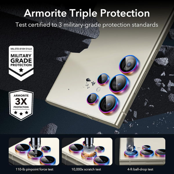ESR - Lens Protector Tempered Glass - Samsung Galaxy S24 Ultra - Chromatic