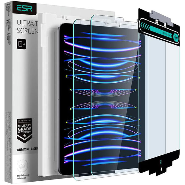 ESR - Armorite Screen Protector (2 pack) - iPad Air 4 / 5 (2020/2022) / iPad Pro 11 (2018 / 2020 / 2021 / 2022) - Clear