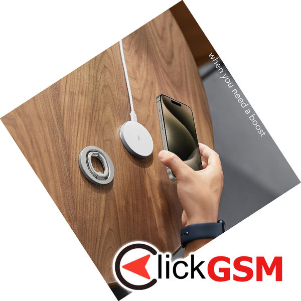 ESR - Phone Ring HaloLock Stand - Compatible with MagSafe, Foldable Feature, Magnetic - Natural Titanium