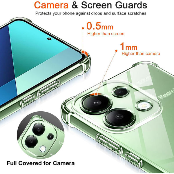 Techsuit - Shockproof Clear Silicone - Xiaomi Redmi Note 13 4G - Clear