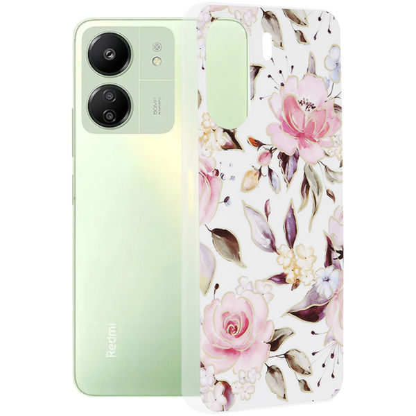 Techsuit - Marble Series - Xiaomi Redmi 13C 4G / Poco C65 - Chloe White