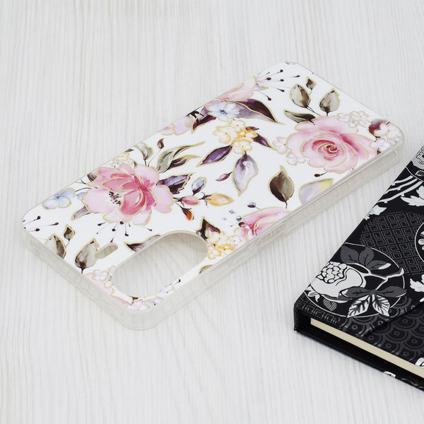 Techsuit - Marble Series - Xiaomi Redmi 13C 4G / Poco C65 - Chloe White