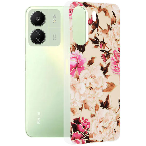 Techsuit - Marble Series - Xiaomi Redmi 13C 4G / Poco C65 - Mary Berry Nude