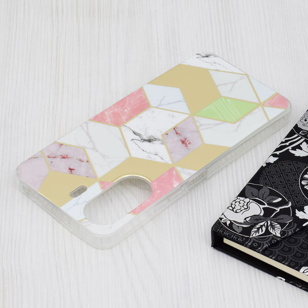 Techsuit - Marble Series - Xiaomi Redmi 13C 4G / Poco C65 - Purple Hex