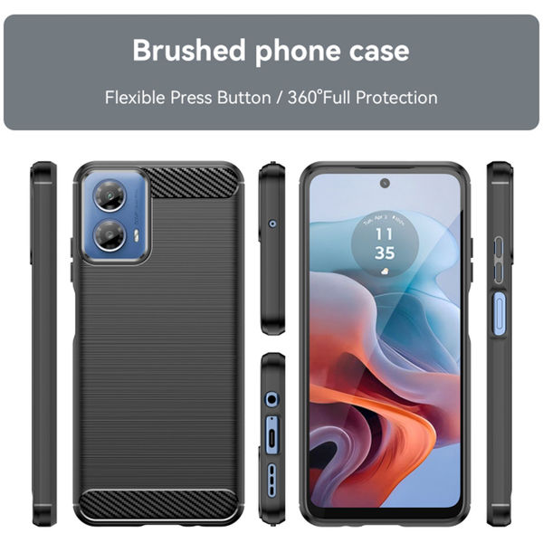 Techsuit - Carbon Silicone - Motorola Moto G34 / Moto G45 - Black