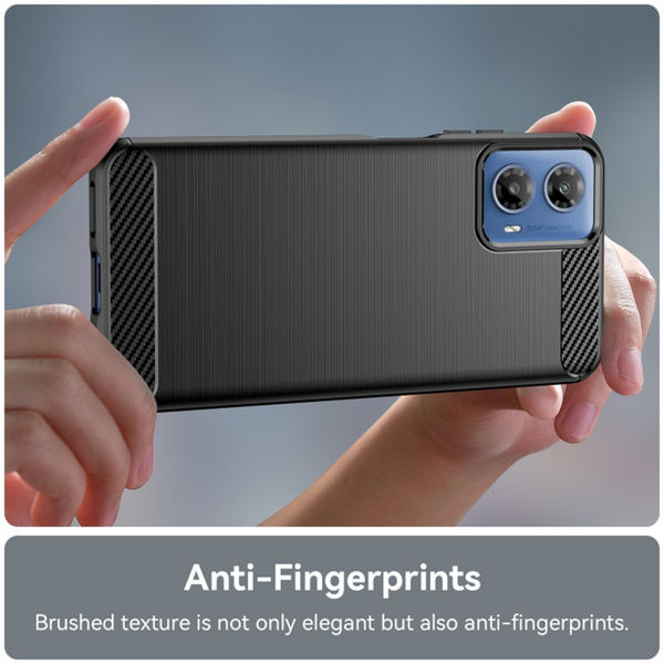 Techsuit - Carbon Silicone - Motorola Moto G04 / Moto G04s / Moto G24 / G24 Power / Moto E14 - Black