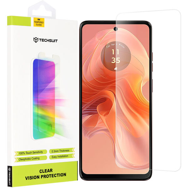 Techsuit - Clear Vision Glass - Motorola Moto G04 / Moto G04s / Moto G24 / Moto G24 Power / Moto E14 - Transparent