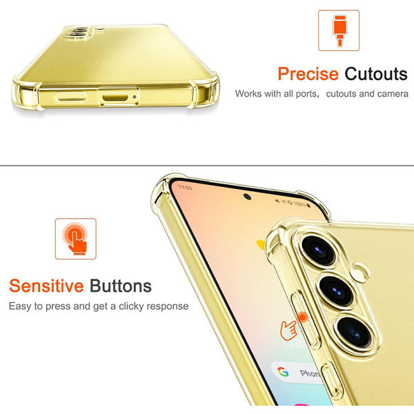 Techsuit - Shockproof Clear Silicone - Samsung Galaxy S24 - Clear