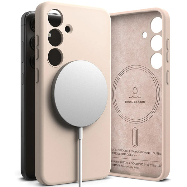 Ringke - Silicone Magnetic MagSafe - Samsung Galaxy S24 - Pink Sand