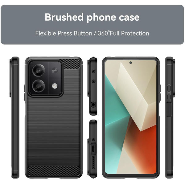 Techsuit - Carbon Silicone - Xiaomi Redmi Note 13 4G - Black
