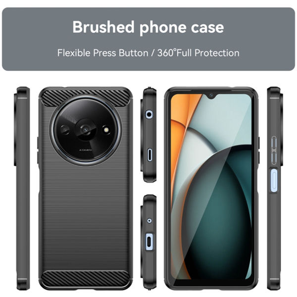 Techsuit - Carbon Silicone - Xiaomi Redmi A3 / Redmi A3x - Black