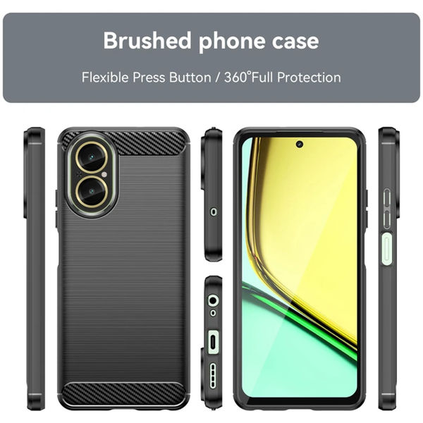 Techsuit - Carbon Silicone - Realme C67 4G - Black