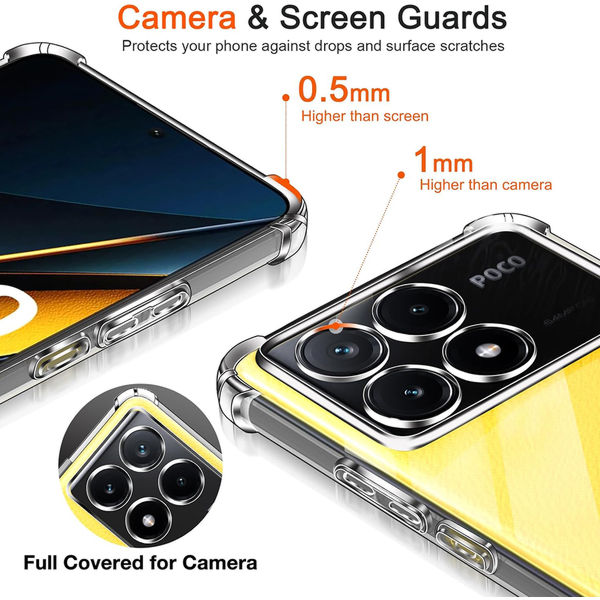 Techsuit - Shockproof Clear Silicone - Xiaomi Poco X6 Pro - Clear