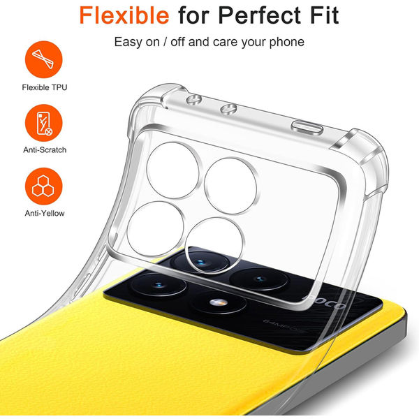 Techsuit - Shockproof Clear Silicone - Xiaomi Poco X6 Pro - Clear