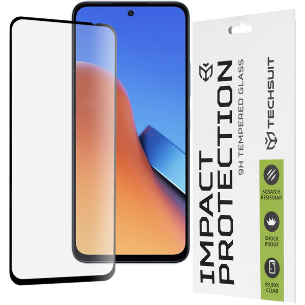 Techsuit - 111D Full Cover / Full Glue Glass - Xiaomi Redmi 12 4G / 12 5G / 13 / Poco M6 4G - Black