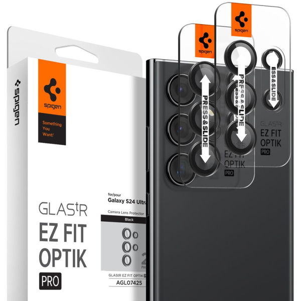 Spigen - Optik.tR EZ Fit Pro Camera Glass (2 pack) - Samsung Galaxy S24 Ultra - Black
