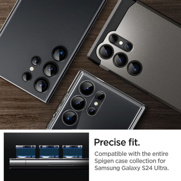 Spigen - Optik.tR EZ Fit Pro Camera Glass (2 pack) - Samsung Galaxy S24 Ultra - Black