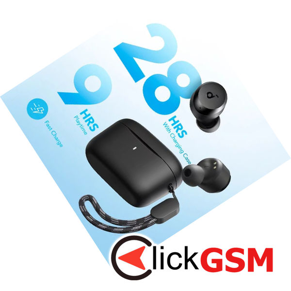 Anker - Wireless Earbuds A25i (A3948G11) - TWS, Bluetooth 5.3, Touch Control with Charging Case, IPX5 - Black