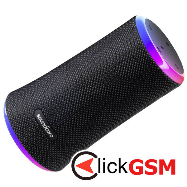 Anker - Wireless Speaker Flare II (A3165G11) - Bluetooth 50, RGB LED Lights, 20W - Black