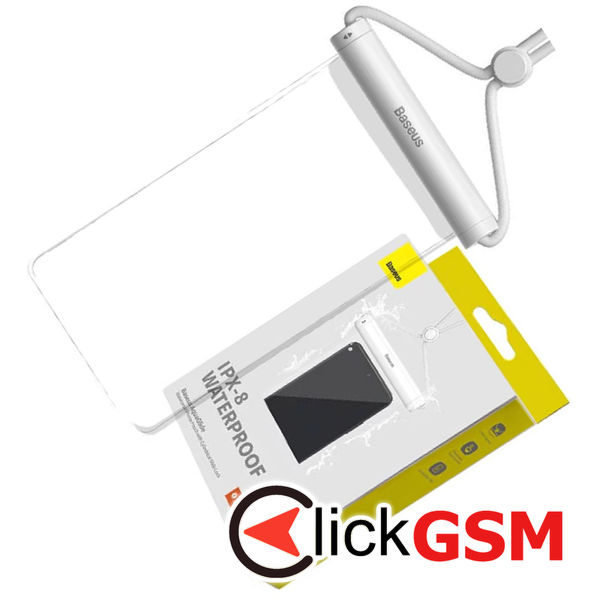 Baseus - Waterproof Case (P60263701213-00) - IPX8, with Cylindrical Slide Lock, for Phone 7.2 - Moon White