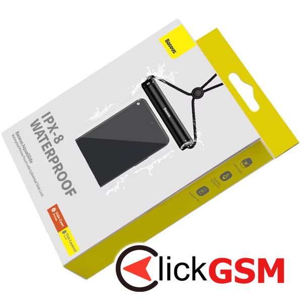 Baseus - Waterproof Case (P60263701213-00) - IPX8, with Cylindrical Slide Lock, for Phone 7.2 - Moon White