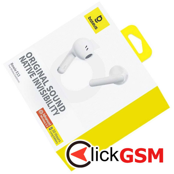 Baseus - Wireless Earbuds Bowie E13 (A00059701217-Z1) - TWS, Bluetooth 5.3 - White