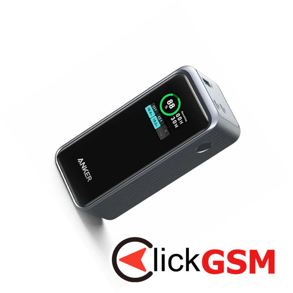 Anker - Power Bank Prime (A1336011) - 2x USB-C, USB, for Phone, Tablet, MacBook, Digital Display, 20000mAh, 200W - Black