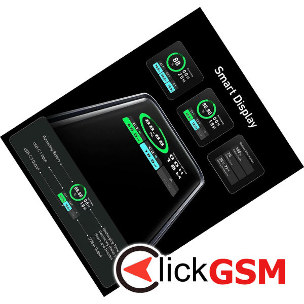 Anker - Power Bank Prime (A1336011) - 2x USB-C, USB, for Phone, Tablet, MacBook, Digital Display, 20000mAh, 200W - Black