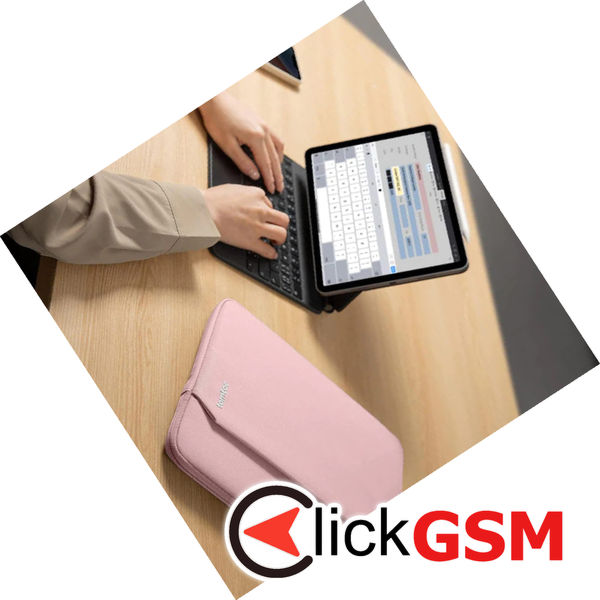 Tomtoc - Tablet Sleeve (B18B1P1) - for iPad with Shock-Absorbing Padding, 12.9” - Pink