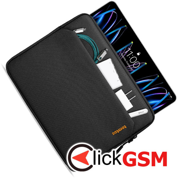 Tomtoc - Tablet Sleeve (B18B1D1) - for iPad with Shock-Absorbing Padding, 12.9” - Black