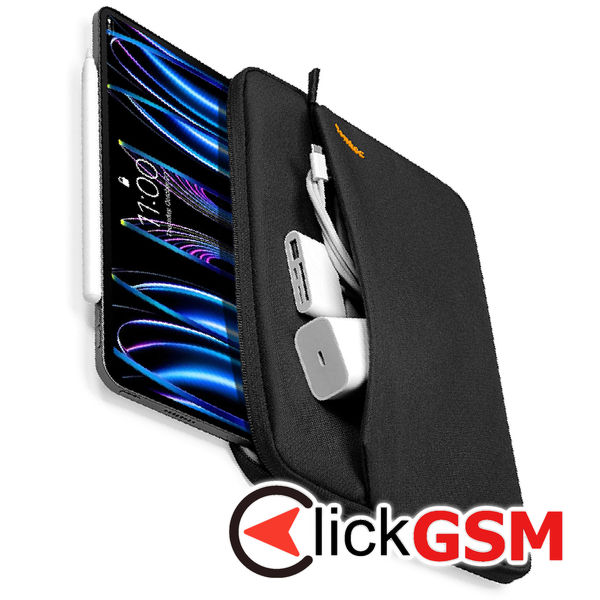 Tomtoc - Tablet Sleeve (B18B1D1) - for iPad with Shock-Absorbing Padding, 12.9” - Black