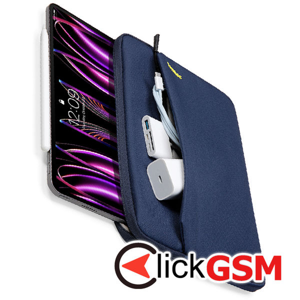 Tomtoc - Tablet Sleeve (B18B1B2) - for iPad with Shock-Absorbing Padding, 12.9” - Navy Blue