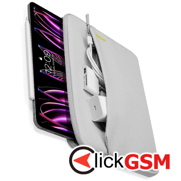 Tomtoc - Tablet Sleeve (B18A1G1) - for iPad with Shock-Absorbing Padding, 11″ - Light Gray