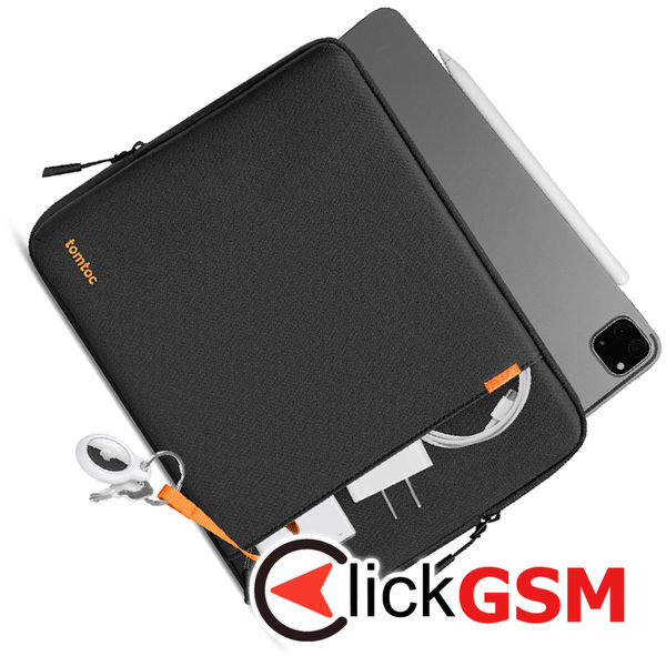 Tomtoc - Tablet Sleeve (B13B1D1) - for iPad with Shock-Absorbing Padding, 12.9” - Black