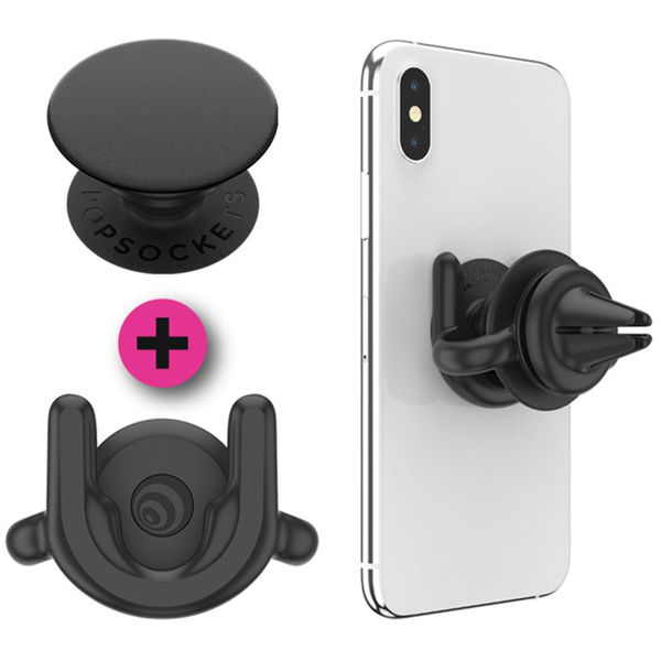 PopSockets - PopGrip + PopMount G2 Car Vent (805925) - Black