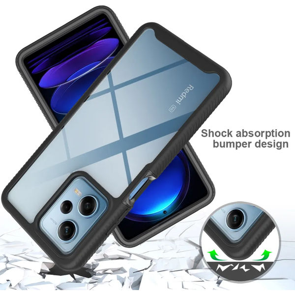 Techsuit - Defense360 Pro + Screen Protector - Xiaomi Redmi Note 13 Pro 5G / Poco X6 - Black