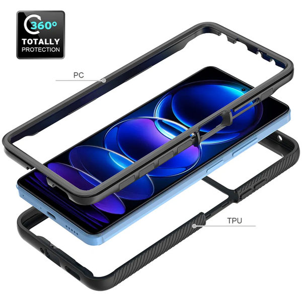 Techsuit - Defense360 Pro + Screen Protector - Xiaomi Redmi Note 13 Pro 5G / Poco X6 - Black